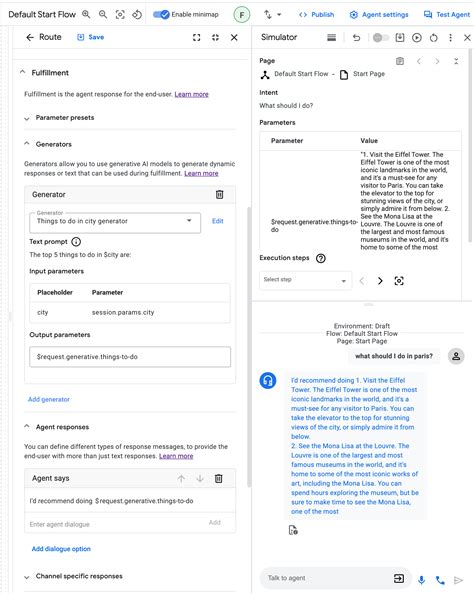 Generators Dialogflow CX Google Cloud