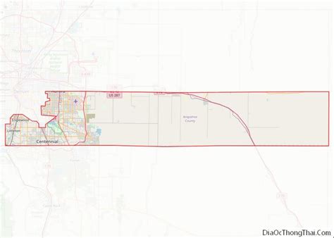 Map of Arapahoe County, Colorado