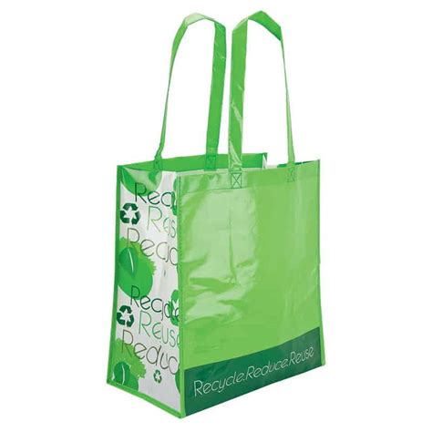 Nonwoven Laminated Tote Bags Recycled Pet Glossy Shopping Bags Bag