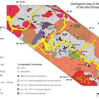 Geological Map Of The Eastern Sector Of The Alta Floresta Province