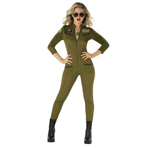 Morph Costumes Womens Pilot Costume Fitted Flight Suits Costume Women ...