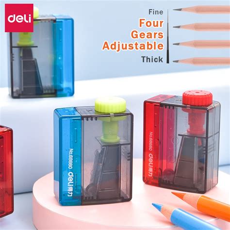 Deli Mini Pencil Sharpener 4 Angle Blade Adjustable Fancy Pencil