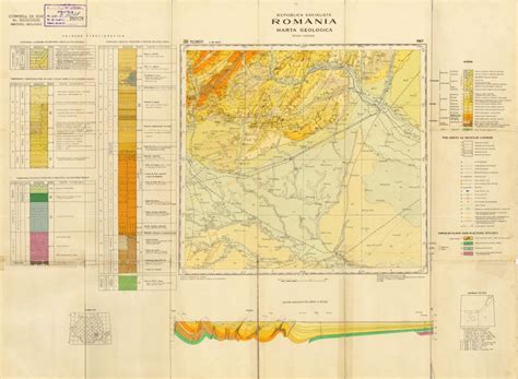 Republca Socilista Romania Harta Geologica L 35 Xxvii Ploiesti