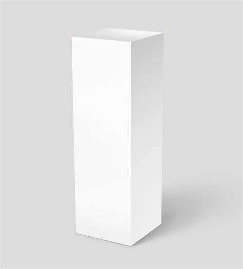 White Pedestal Stand | White Laminate Art Display | Pedestal Source