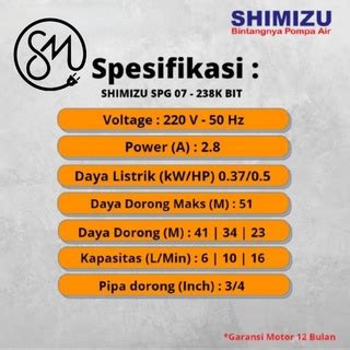 Jual Pompa Air Celup Shimizu Spg K Bit Sumur Dalam Sumersible Pump