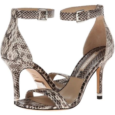 Michael Kors Natasia Natural Palladium Genuine Snake High Heels