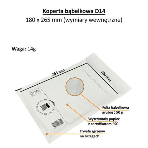 D14 Koperta bąbelkowa 200x275 mm biała HEYKAPAK hurtownia opakowań