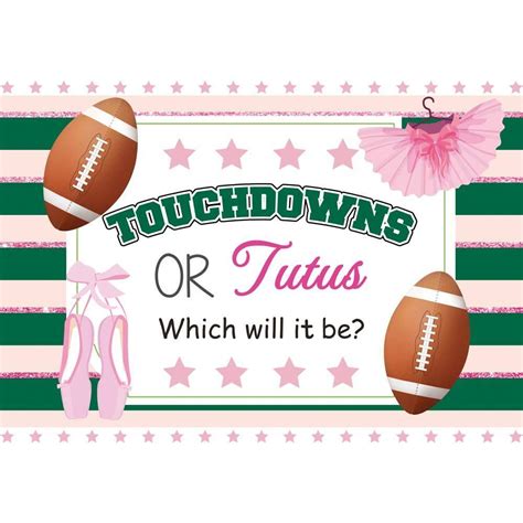 Allenjoy Gender Reveal Touchdowns Or Tutus Backdrop Allenjoy Studio