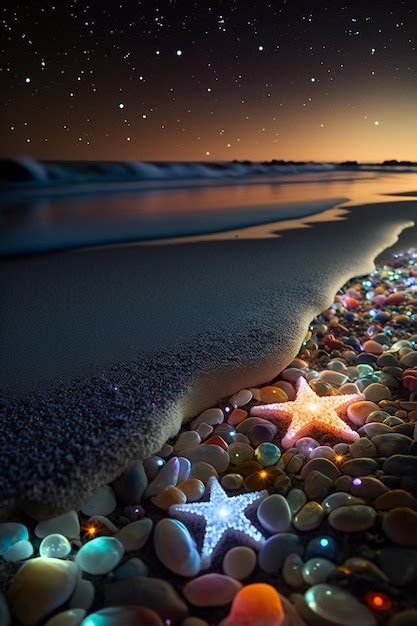 Premium Ai Image Starfish Sitting On Top Of A Beach Next To The Ocean