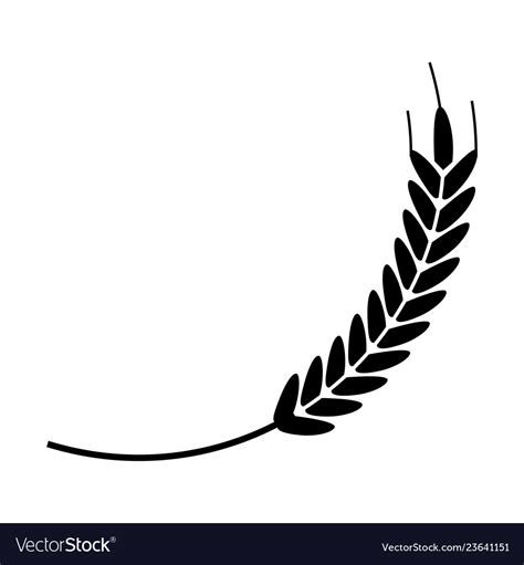 Wheat Food Symbol In Black And White Royalty Free Vector