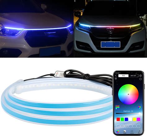 Amazon Upxsxt Inch Rgb Car Hood Light Strip With App Control