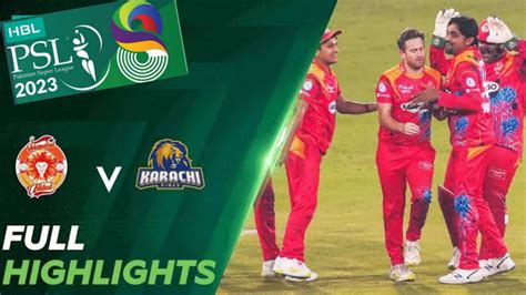 Karachi Kings Vs Islamabad United Match 4 Hbl Psl 8 2023 Kar Vs