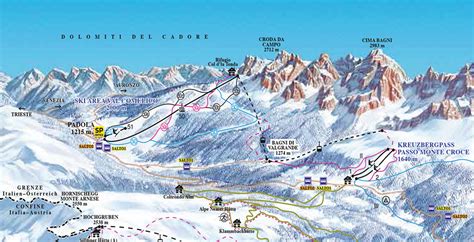 Cartina Padola Val Comelico Mappa Piste Sci Val Comelico Dove Sciare