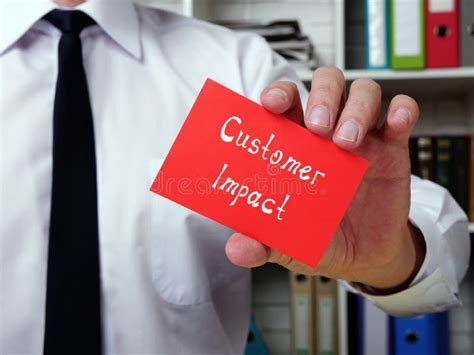 Motivational Concept About Customer Impact With Sign On The Page Stock