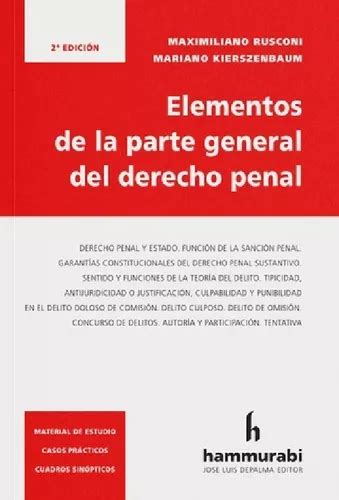 Elementos Parte General Derecho Penal Rusconi Kierszenbaum Mercadolibre