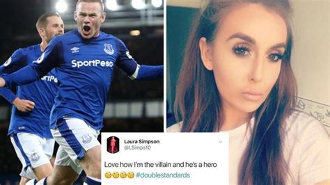 Wayne Rooney Party Girl Laura Simpson Livid After Footballer Is Hailed A Hero Following Hat