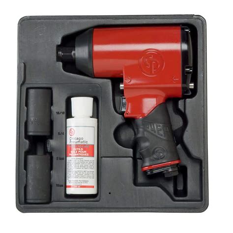 Chicago Pneumatic 1 2 In Air Impact Wrench Kit Cpt749k The Home Depot