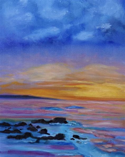 Watercolor Art Collectibles Painting Beach Painting Watercolor