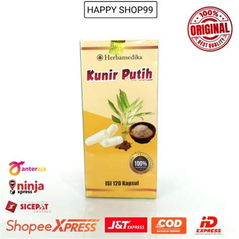 Jual Kapsul Kunir Putih Isi Kapsul Herbamedika Shopee Indonesia