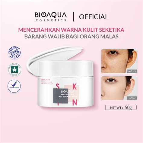 Jual Bioaqua Cosmetics Moisturizing Lazy Vegan Cream G Shopee Indonesia