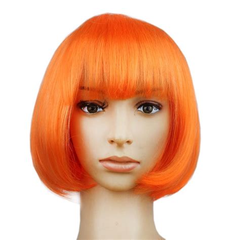 Orange Coloe Cosplay Wig Fancy Dress Wigs Short Wigs Short Bob Wigs