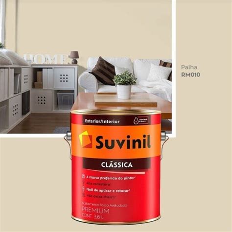 Tinta Látex Suvinil Fosco Clássica Maxx Premium 3 6 Litros Palha