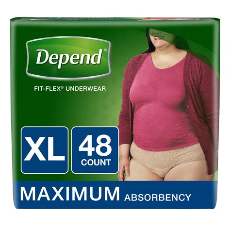 Depend Fit Flex Incontinence Underwear For Women Maximum Absorbency