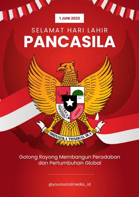 Hari Lahir Pancasila Template Postermywall