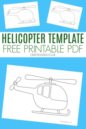 Helicopter Template: FREE Printable PDF - Crafts on Sea