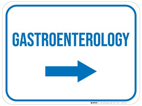 Gastroenterology Arrow Right Rectangular Floor Sign