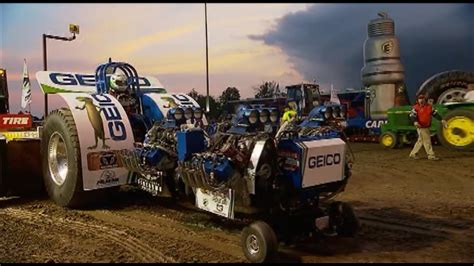 Super Modified Tractors Lt Lim Pro Stocks Pulling In Greenville Oh