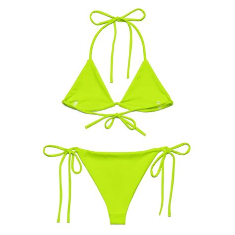 Brights Highlighter Yellow String Bikini Etsy