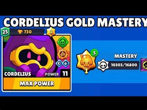 Cordelius Gold Mastery In Brawl Stars Youtube