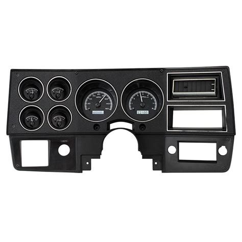 Dakota Digital 1973 87 Chevy Truck Vhx Gauges Black Alloy Faces With White Lighting Vhx 73c