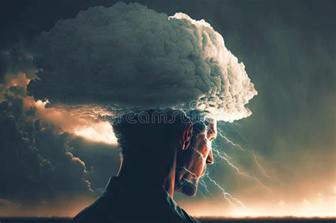 Human Person Looking At Forming Thunderstorm Cloud Made With