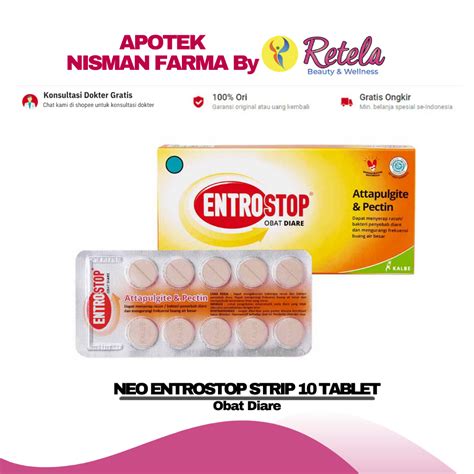 Jual Neo Entrostop Strip 10 Tablet Obat Diare Shopee Indonesia