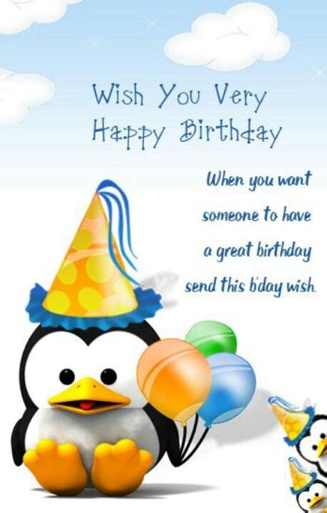 Penguin Birthday Wishes Penguins Bday Birthdays Anniversaries