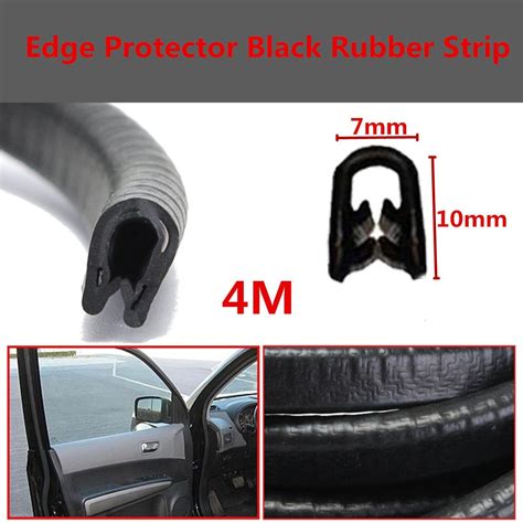 Pcs M U Shaped Black Car Edge Protector Rubber Auto Door Noise