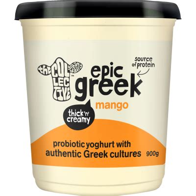 The Collective Epic Greek Mango Probiotic Yoghurt 900g Fresh Foods