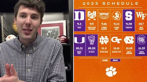 2023 Clemson College Football Schedule Preview Youtube