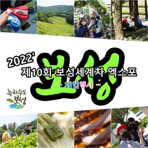 미리 보는 2022 제10회 보성 세계차 엑스포 체험 네이버 블로그