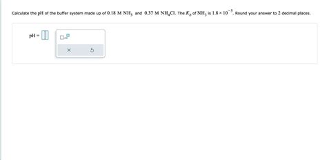 Answered Calculate The Ph Of The Buffer System Bartleby