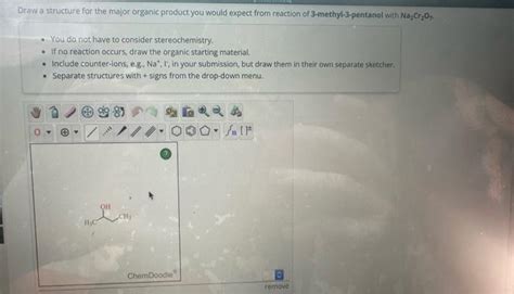 Solved Draw A Structure For The Major Organic Product You Chegg