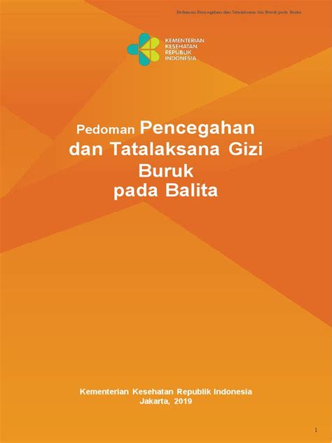 Pedoman Pencegahan Dan Tatalaksana Gizi Buruk Revisi Pdf