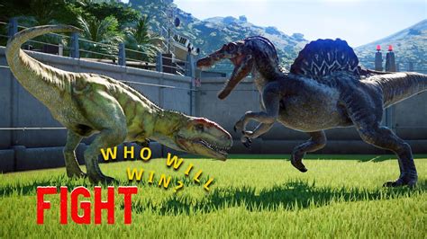 DINOSAUR 1 VS 1 FIGHTS Spinosaurus VS Giganotosaurus Herbivores Vs