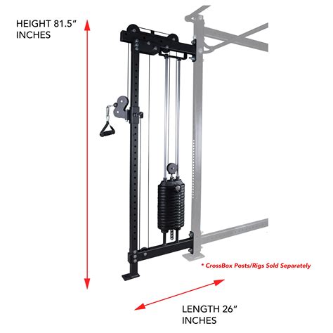 Crossbox Single Ft Hi Lo Single Pulley Weight Stack Attachment Lb