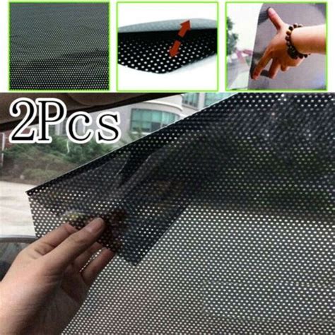 2pcs 42x38cm Car Sun Block Film PVC Window Glass Sunscreen Curtain EBay