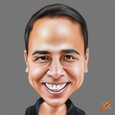 Generate Profile Picture Caricature For Human Copywriter Who Hard Work