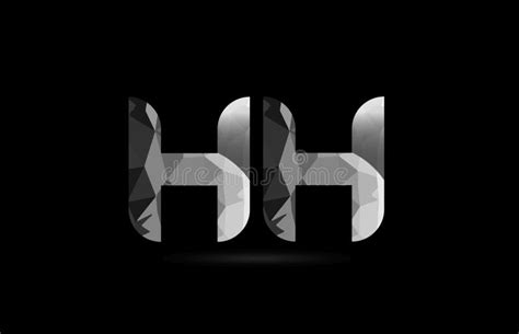 Black And White Alphabet Letter Hh H H Logo Combination Stock Vector Illustration Of Alphabet