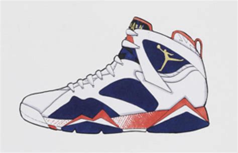 Tinker Hatfield Air Jordan 7 Olympic Sketches - Sneaker Bar Detroit